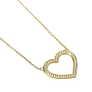 Mabina Girocollo in argento dorato con cuore e zirconi 553849